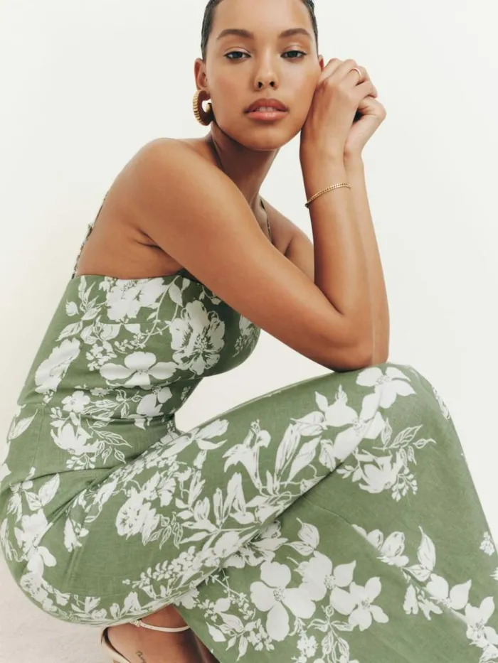 Clothing The Reformation Frankie Linen Dress Willow