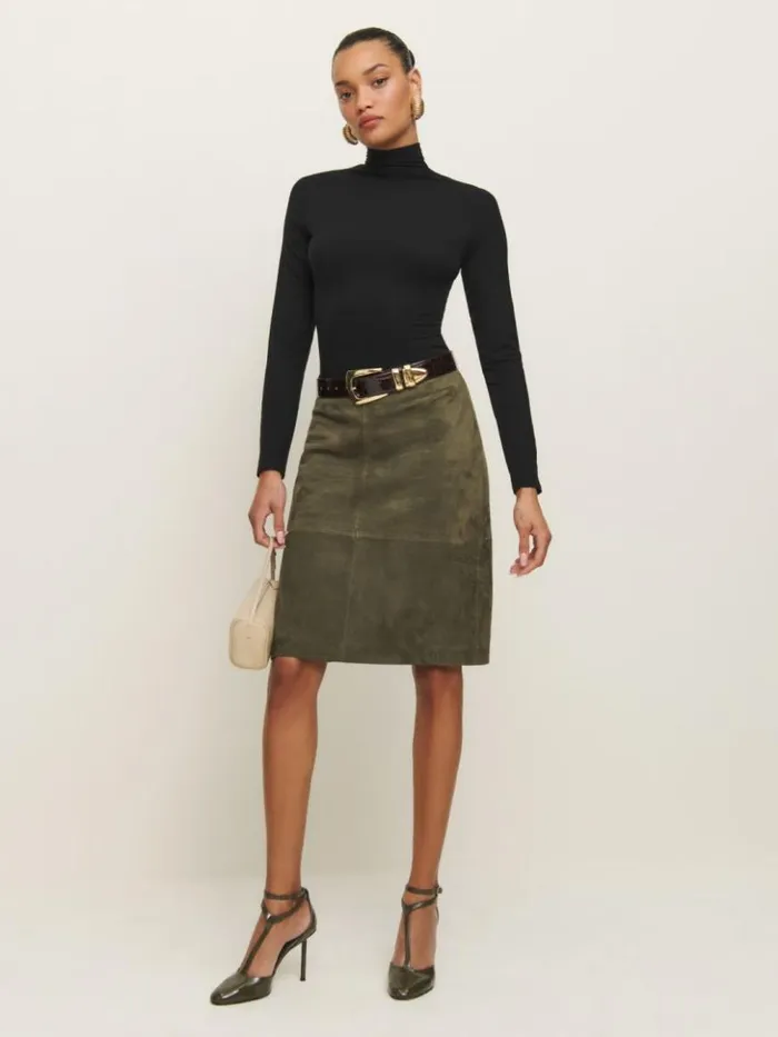 Clothing The Reformation Nell Knit Top Black