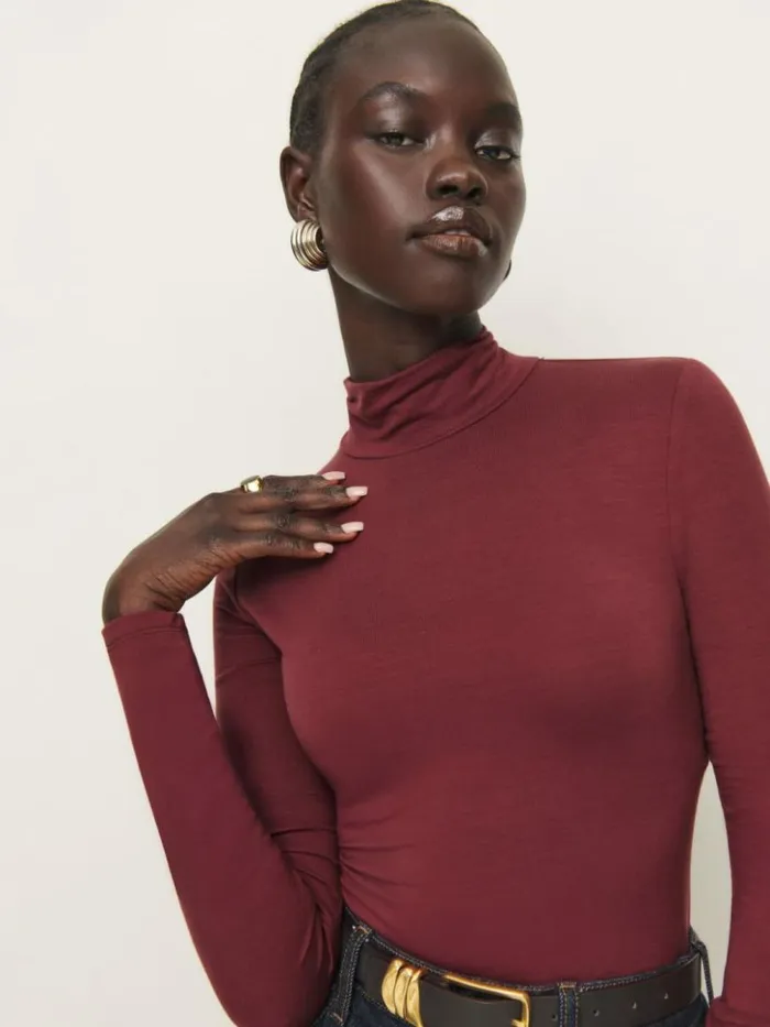 Clothing The Reformation Nell Knit Top Chianti