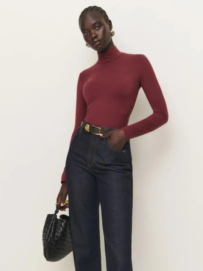 Clothing The Reformation Nell Knit Top Chianti
