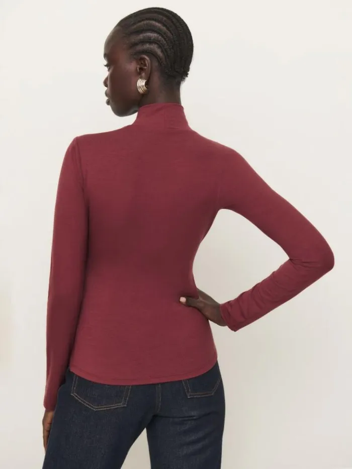 Clothing The Reformation Nell Knit Top Chianti