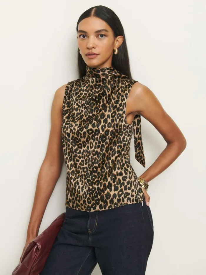 Clothing The Reformation Norella Top Leo