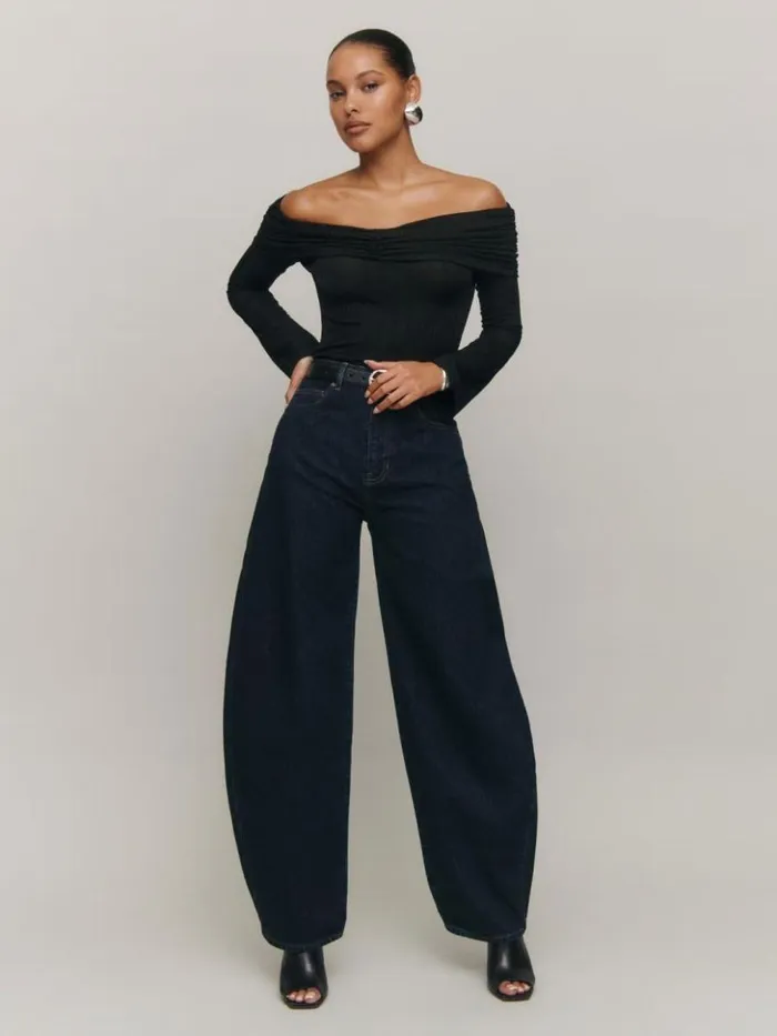 Clothing The Reformation Ollie High Rise Barrel Jeans Ondine