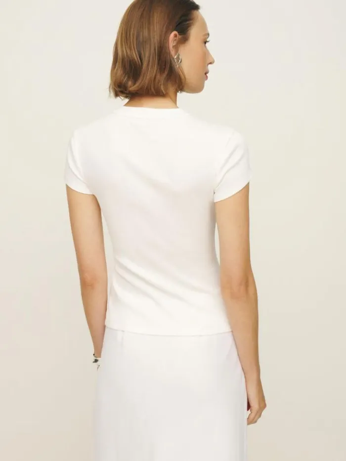 Clothing The Reformation Raelynn Knit Top Bleach