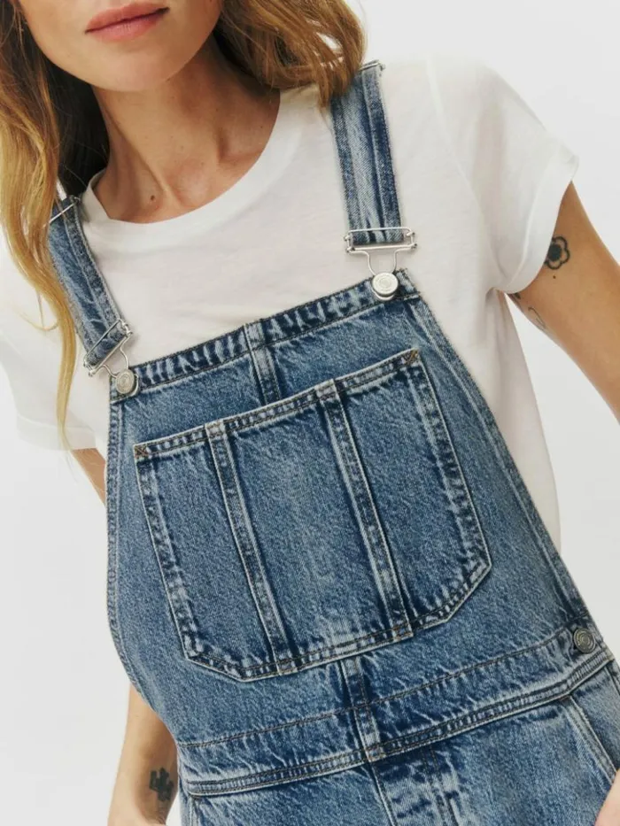 Clothing The Reformation River Relaxed Denim Overalls Galway
