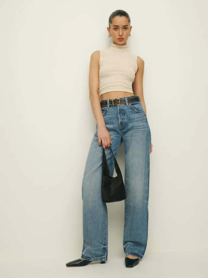 Clothing The Reformation Sheryl Knit Top Ivory