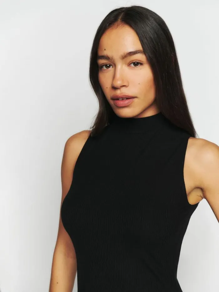 Clothing The Reformation Skylar Knit Dress Black