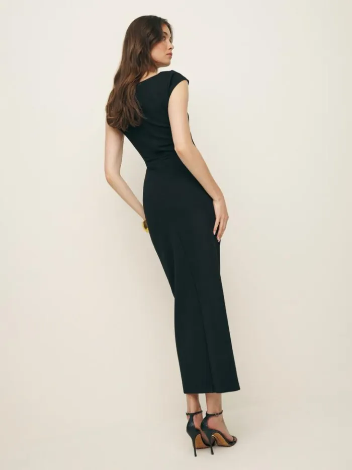 Clothing The Reformation Stella Knit Dress Black