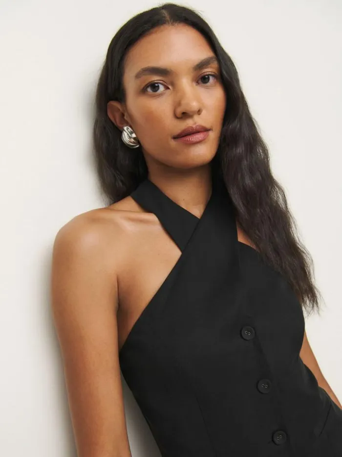 Clothing The Reformation Tate Top Black