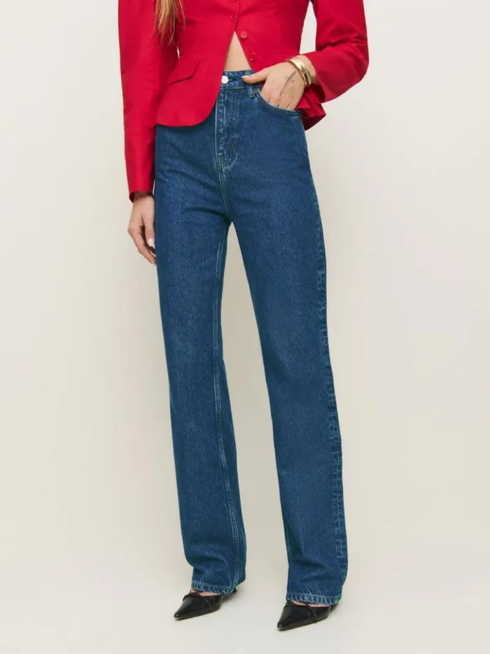 Clothing The Reformation Wilder High Rise Wide Leg Jeans Cleary