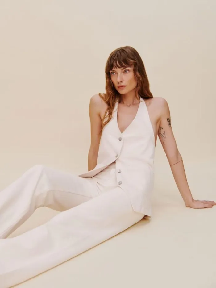Clothing The Reformation Wilder High Rise Wide Leg Jeans Fior Di Latte