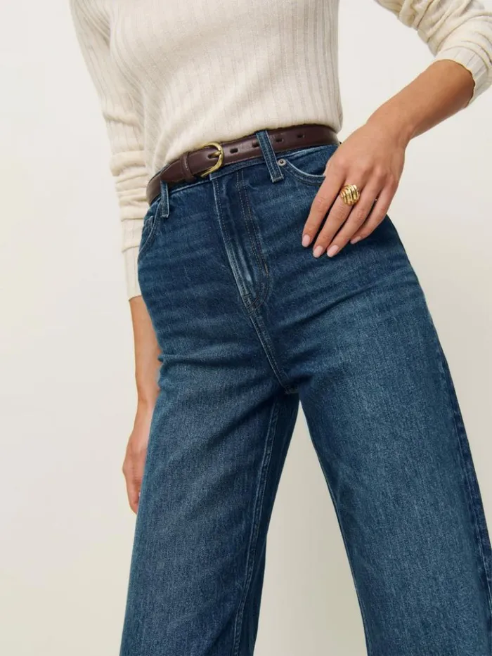 Clothing The Reformation Wilder Stretch High Rise Wide Leg Jeans Mellusine