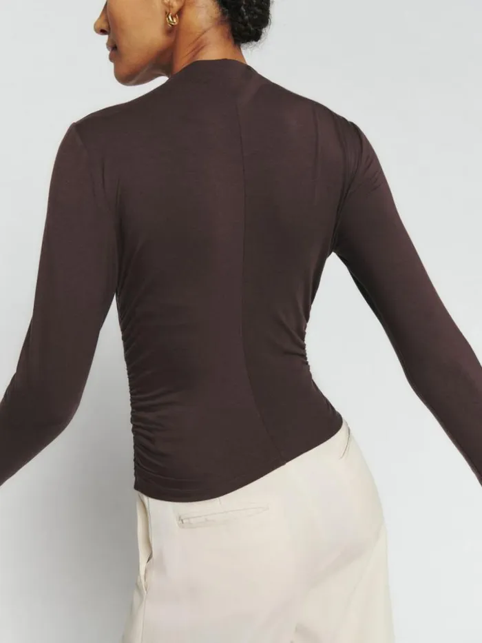 Clothing The Reformation Zylah Knit Top Mole