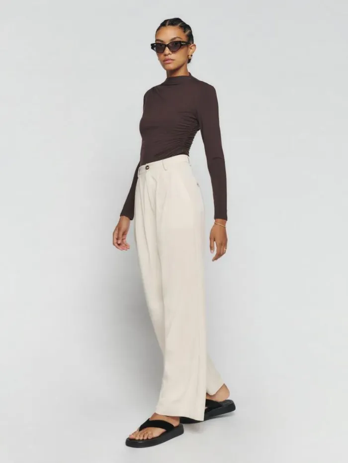 Clothing The Reformation Zylah Knit Top Mole