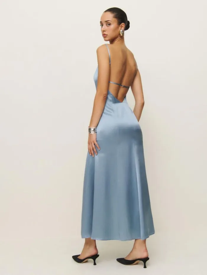 ClothingWeddings The Reformation Melina Silk Dress Teardrop