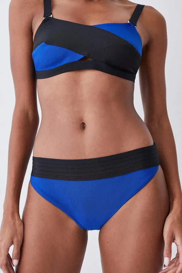 CoOrds Women Karen Millen Bandage Colour Block Set Cobalt