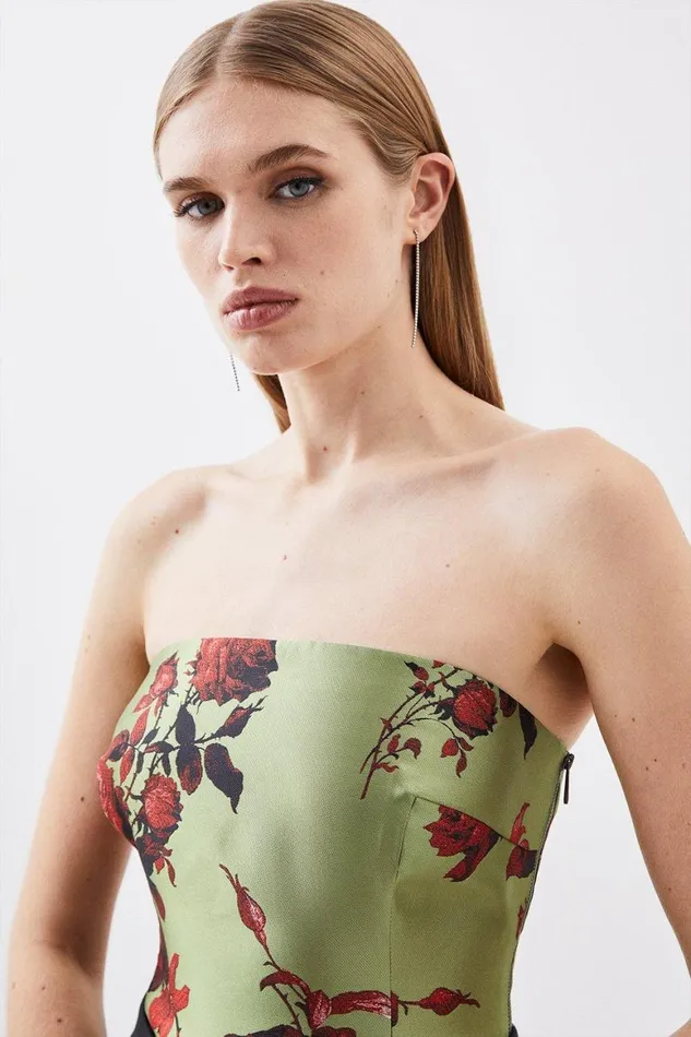CoOrds Women Karen Millen Floral Jacquard Set Green
