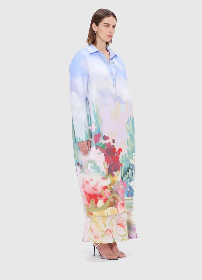 Coats and Jackets Women LEO LIN Zina Cocoon Coat 8211 Jardin Print