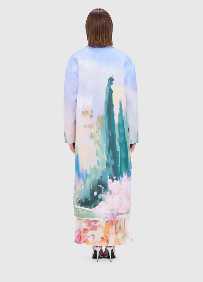 Coats and Jackets Women LEO LIN Zina Cocoon Coat 8211 Jardin Print