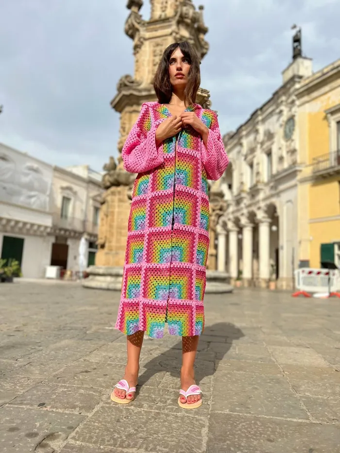 Coats Women Rose Carmine COAT HOODIE RAINBOW PINK