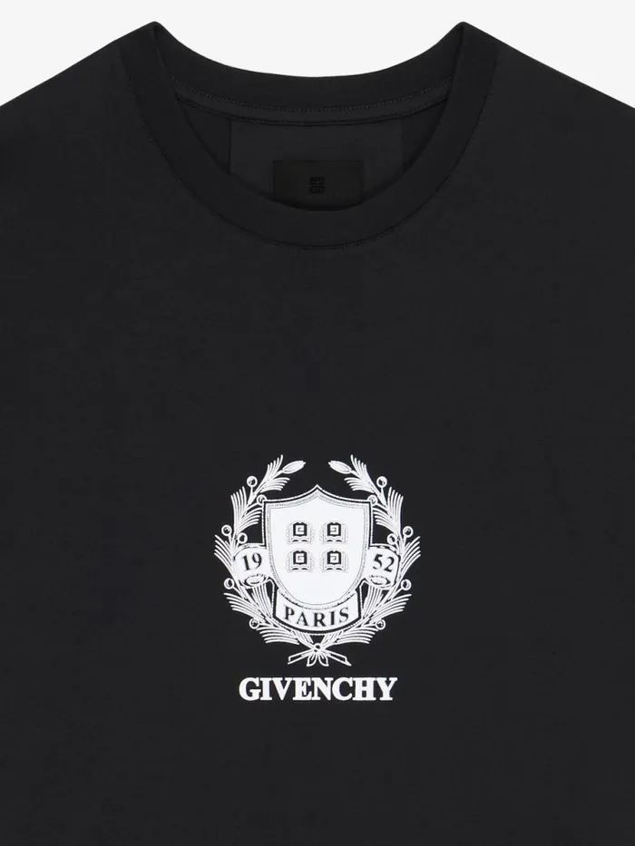 Crest TShirt In Cotton Black Men Givenchy TShirts