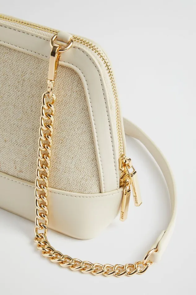 Cross Body Woman Seed Heritage Canvas Crossbody Bag Stone