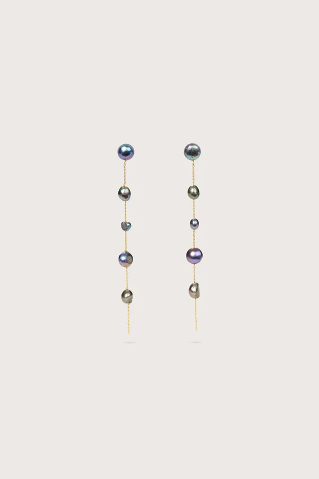 Cult Gaia Atum Earring Black Pearl Women Jewelry
