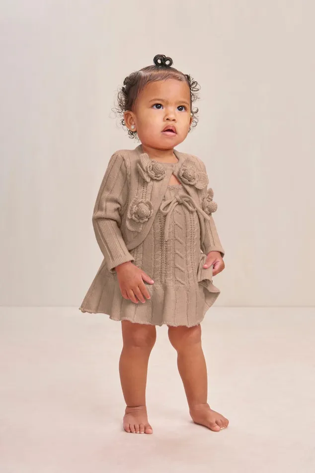 Cult Gaia Baby Ana Top and Bottom Set Fog Melange Kids Sets