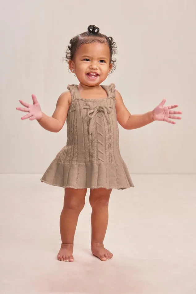 Cult Gaia Baby Ana Top and Bottom Set Fog Melange Kids Sets