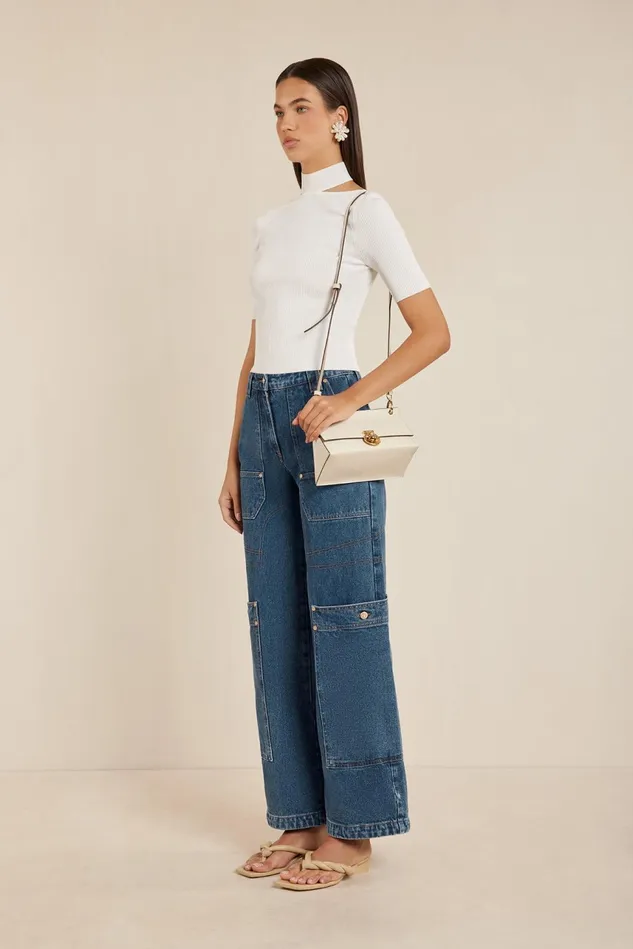 Cult Gaia Brianna Knit Top Off White Women Knits Cult Gaia Brianna Knit Top Off White Women Knits