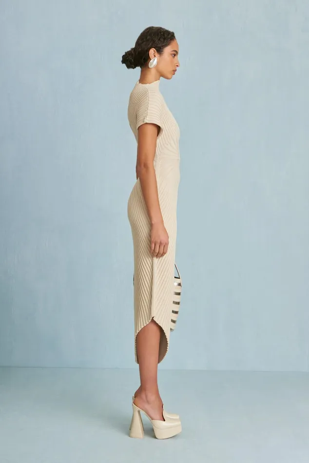 Cult Gaia Chrysta Knit Dress Beach Women Dresses