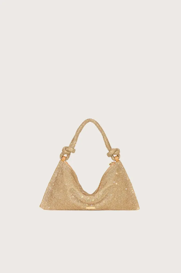 Cult Gaia Hera Nano Rhinestone Shoulder Bag Champagne Women Shoulder Bags