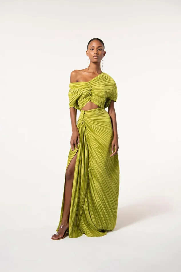 Cult Gaia Iza Skirt Pine Women Bottoms