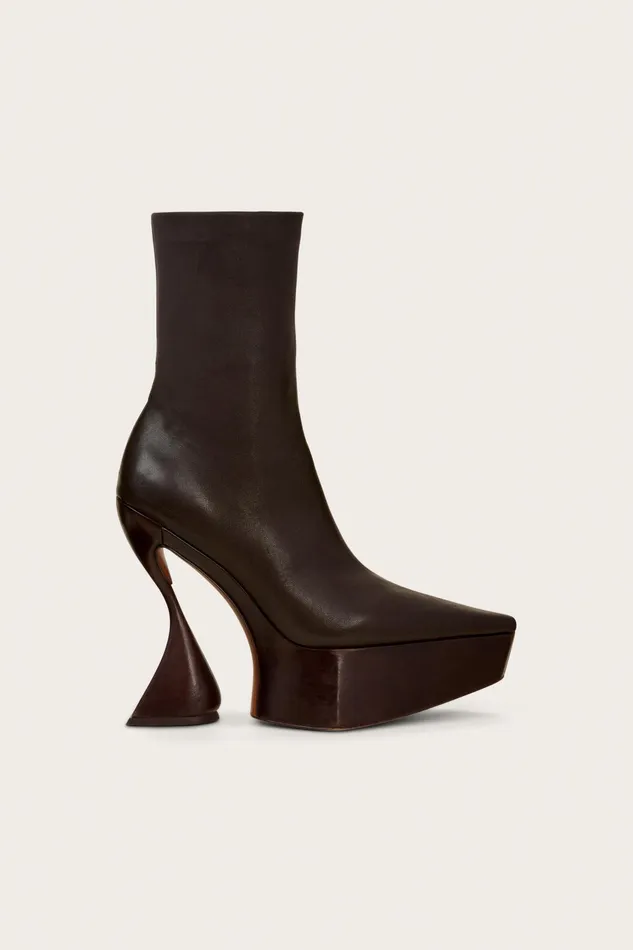Cult Gaia Kamari Platform Boot Espresso Women Boots