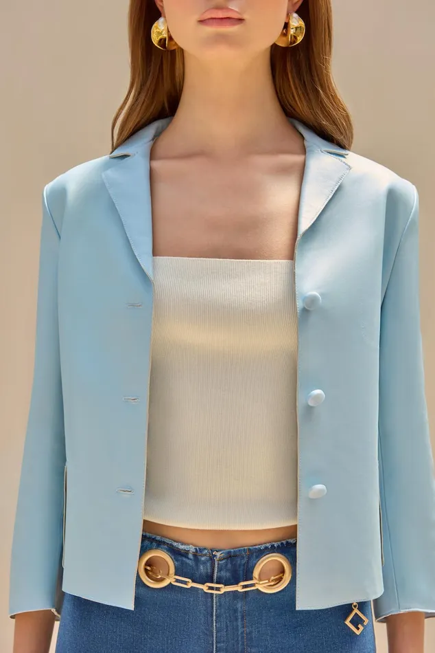 Cult Gaia Layton Blazer Hydrangea Women Tops
