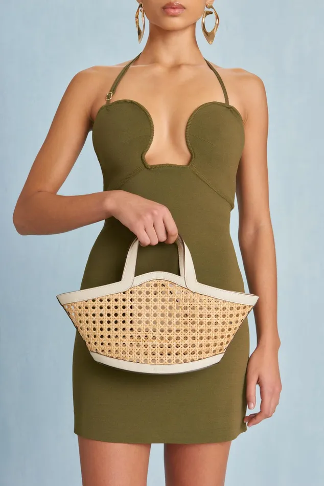 Cult Gaia Mini Yara Tote Natural Women Tote Bags