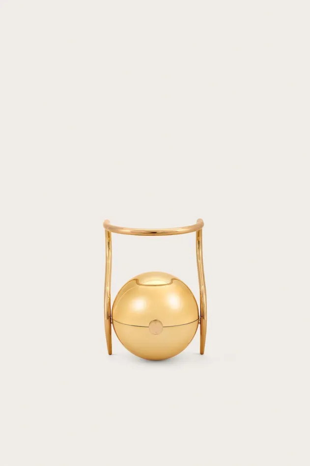 Cult Gaia Pearl Bag Shiny Gold Women Clutches