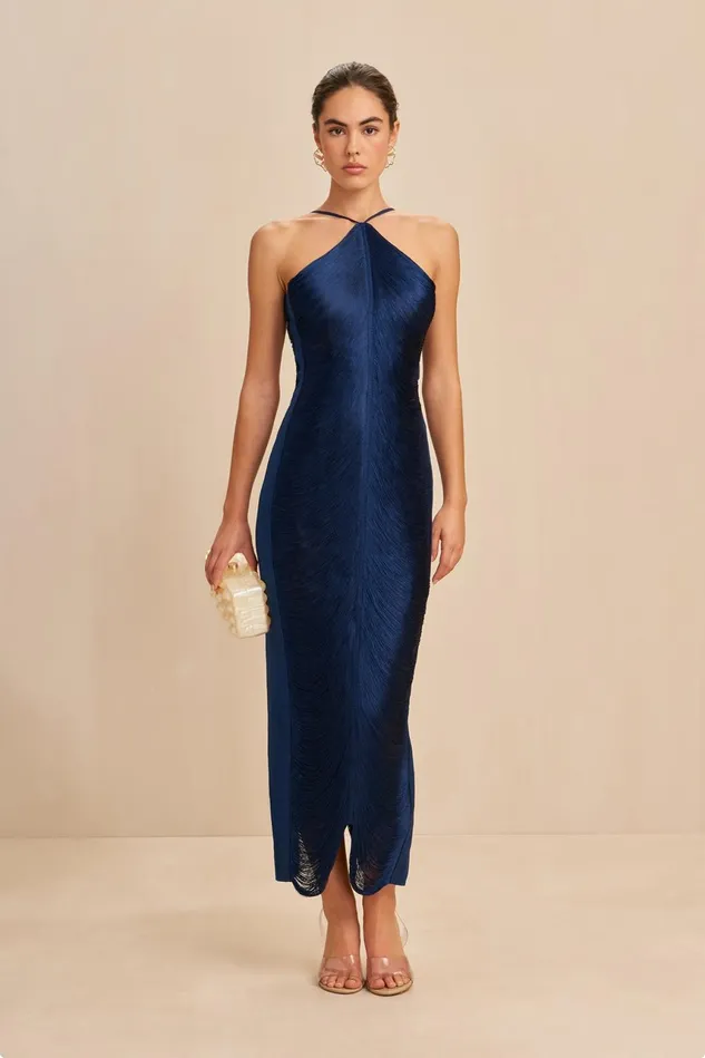 Cult Gaia Renata Gown Ink Women Gowns