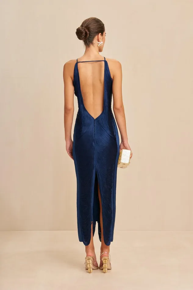 Cult Gaia Renata Gown Ink Women Gowns