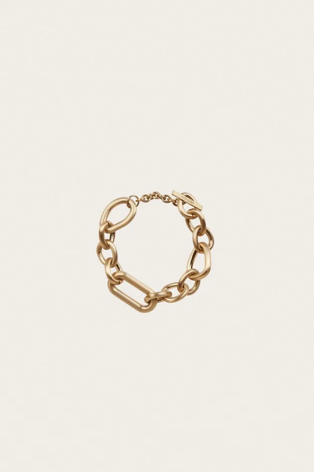 Cult Gaia Reyes Anklet Brushed Brass Women Bracelets