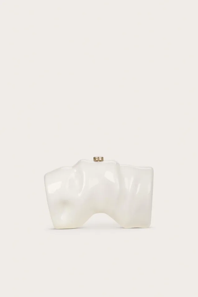 Cult Gaia Scrunch Clutch White Women Clutches