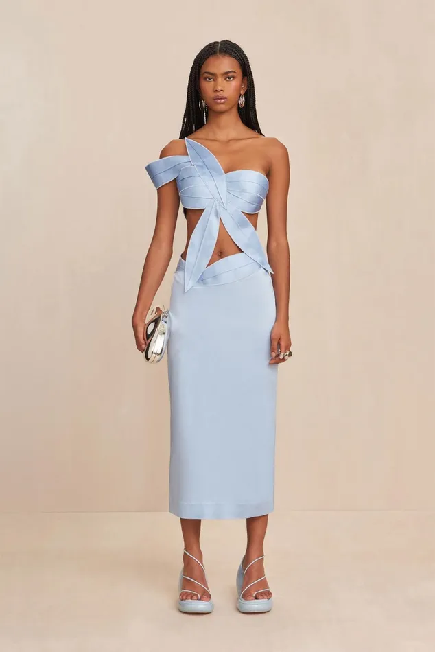 Cult Gaia Svetlana Gown Marine Women Dresses Cult Gaia Svetlana Gown Marine Women Dresses