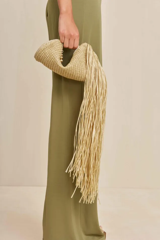 Cult Gaia Viera Clutch Natural Women Clutches