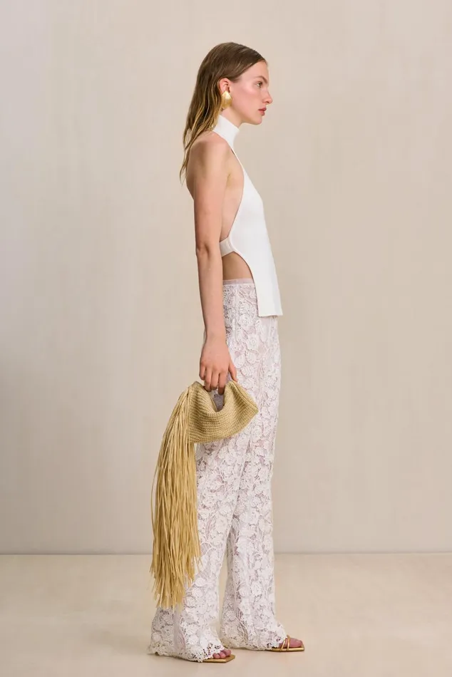 Cult Gaia Wake Knit Top Off White Women Knits
