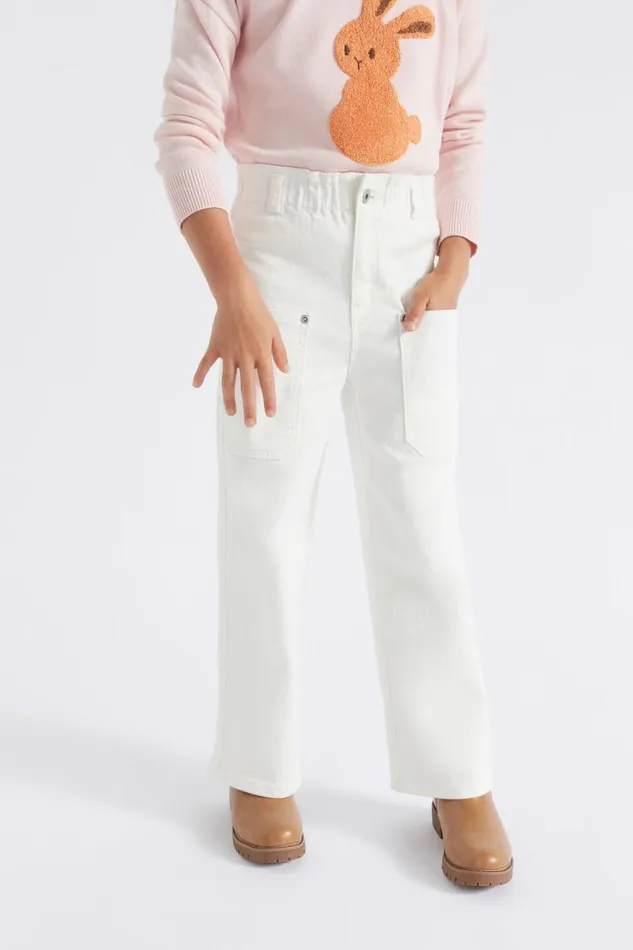 Denim and Jeans Girl Seed Heritage Cargo Jean Canvas Wash