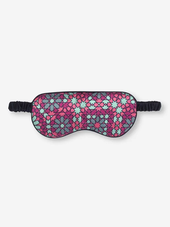 Derek Rose Eye Mask Brindisi 98 Silk Satin Pink MenWomen Eye Masks
