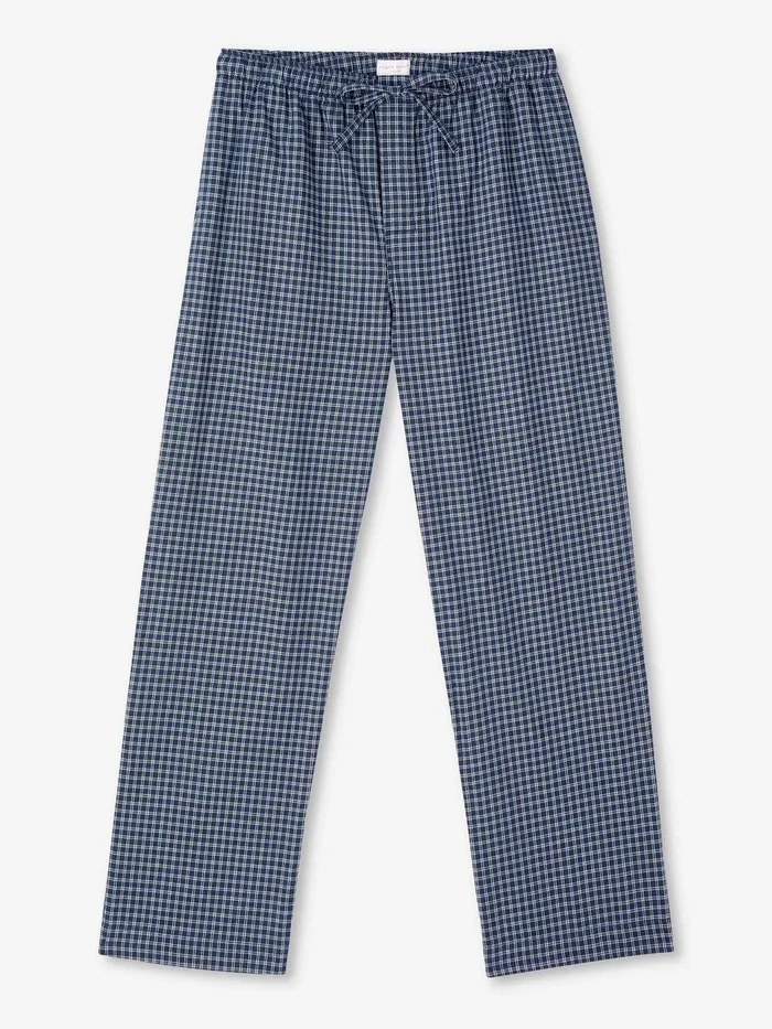 Derek Rose Lounge Pants Braemar 32 Brushed Cotton Navy Men Lounge Pants