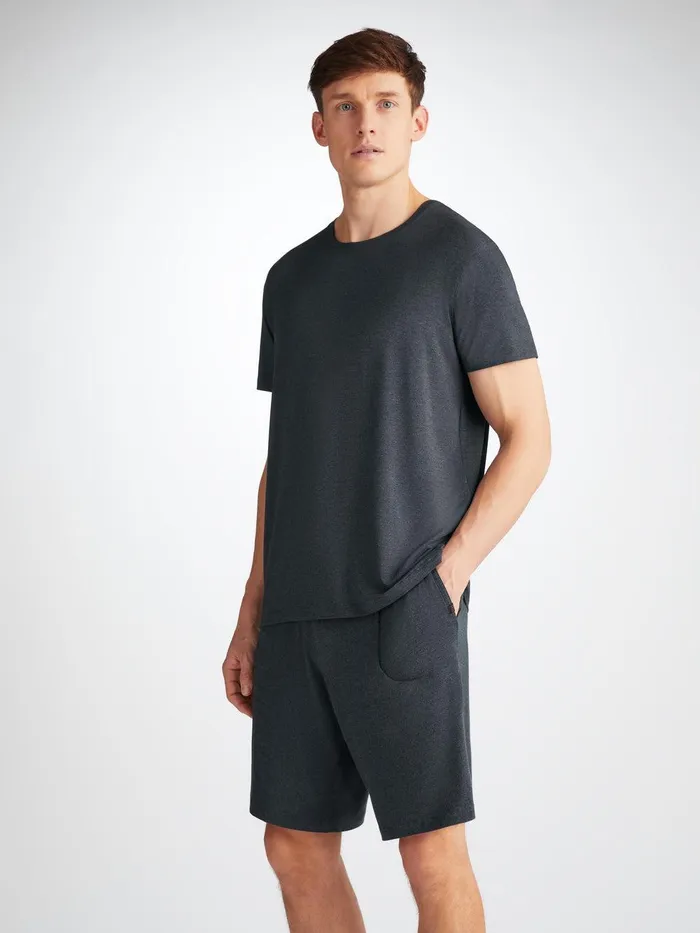Derek Rose Lounge Shorts Marlowe Micro Modal Stretch Anthracite Men Lounge Shorts Derek Rose Lounge Shorts Marlowe Micro Modal Stretch Anthracite Men Lounge Shorts