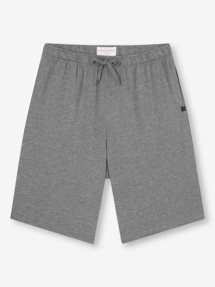 Derek Rose Lounge Shorts Marlowe Micro Modal Stretch Charcoal Men Lounge Shorts