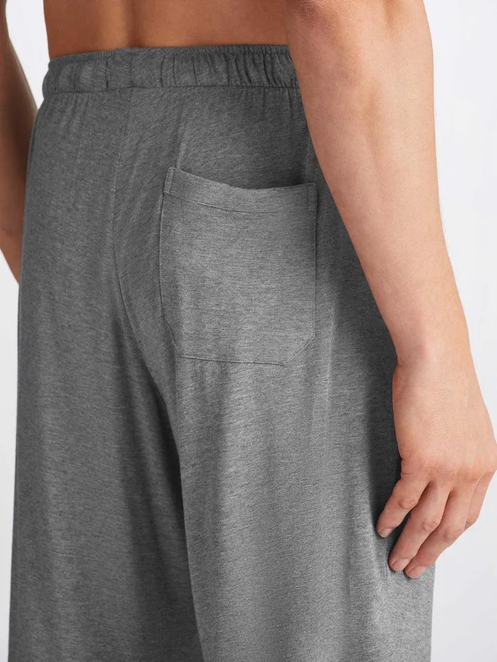 Derek Rose Lounge Shorts Marlowe Micro Modal Stretch Charcoal Men Lounge Shorts